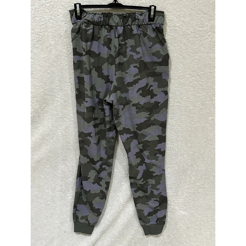 Lululemon Stretch High Rise Jogger Pants Size 6 Green Heritage 365 Camo W5DIJS‎